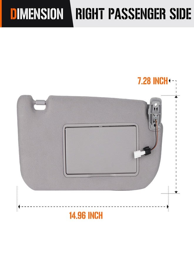 AEagle واقي شمس لسيارة كيا سبورتاج موديلات 2005-2010 مع إضاءة، جهة الراكب اليمنى، رمادي اللون، بديل لرقم القطعة 85201-1F690LX - Image 5