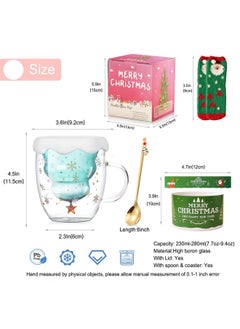 Binoster Binoster Cute Mugs Christmas Coffee Mug, Tea Cup, Milk Cup Glasses Double Wall Insulated Glasses Espresso Cup, Best Christmas for Women,Men,Kid, Office and Personal  - Image 5