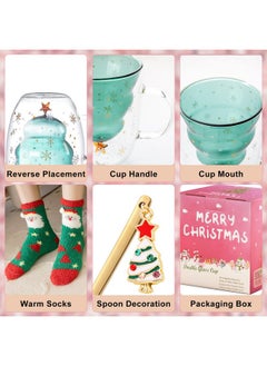 Binoster Binoster Cute Mugs Christmas Coffee Mug, Tea Cup, Milk Cup Glasses Double Wall Insulated Glasses Espresso Cup, Best Christmas for Women,Men,Kid, Office and Personal  - Image 4