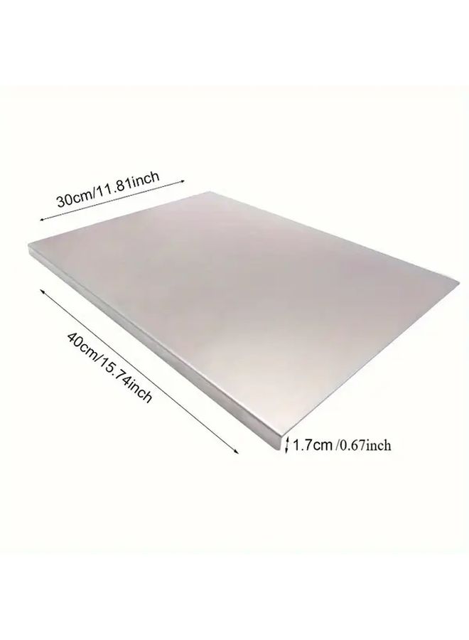 High-End Stainless Steel Cutting Board L Shaped With Non Slip Edge Design Sturdy And Durable For Dough Rolling Vegetable And Fruit Chopping Food Grade Safe Material A07 Upgrade - Image 2
