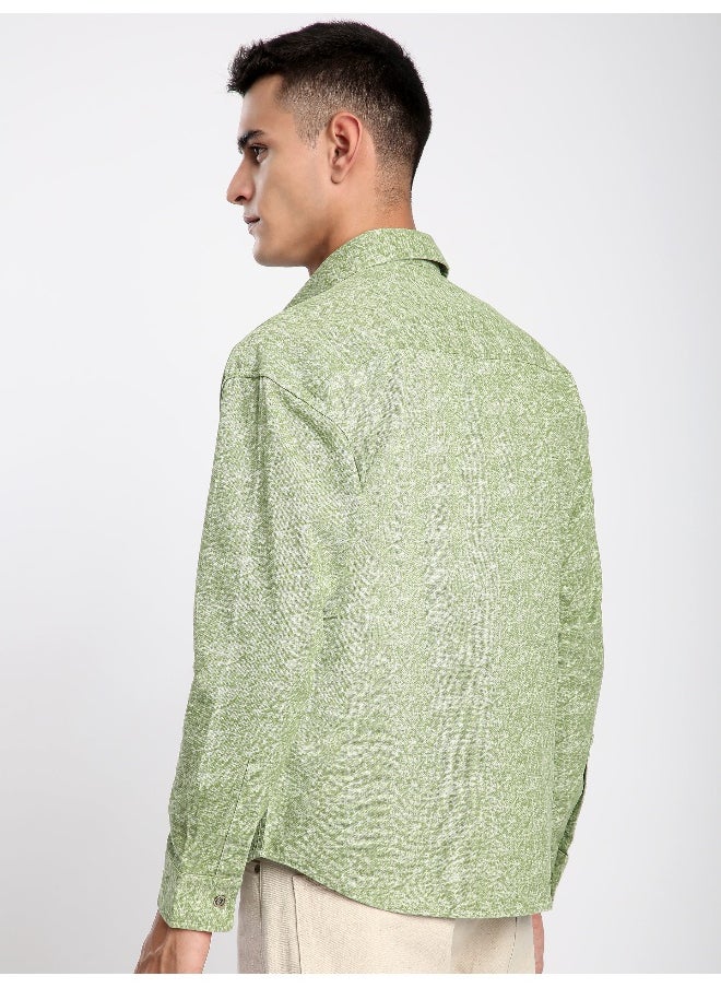 Beyoung Green Dye Effect Overshirt  - Image 3