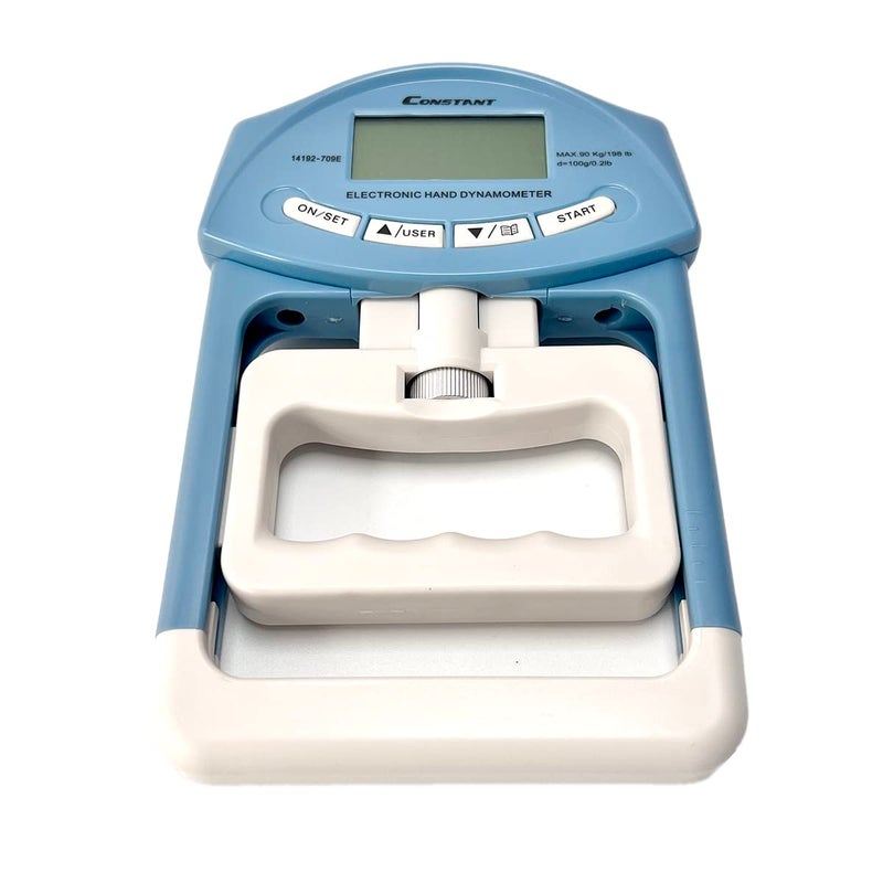 Constant 200 Lbs 90 Kgs Digital Hand Dynamometer Grip Strength Measurement Meter Auto Capturing Hand Grip Power (Blue) - Image 3