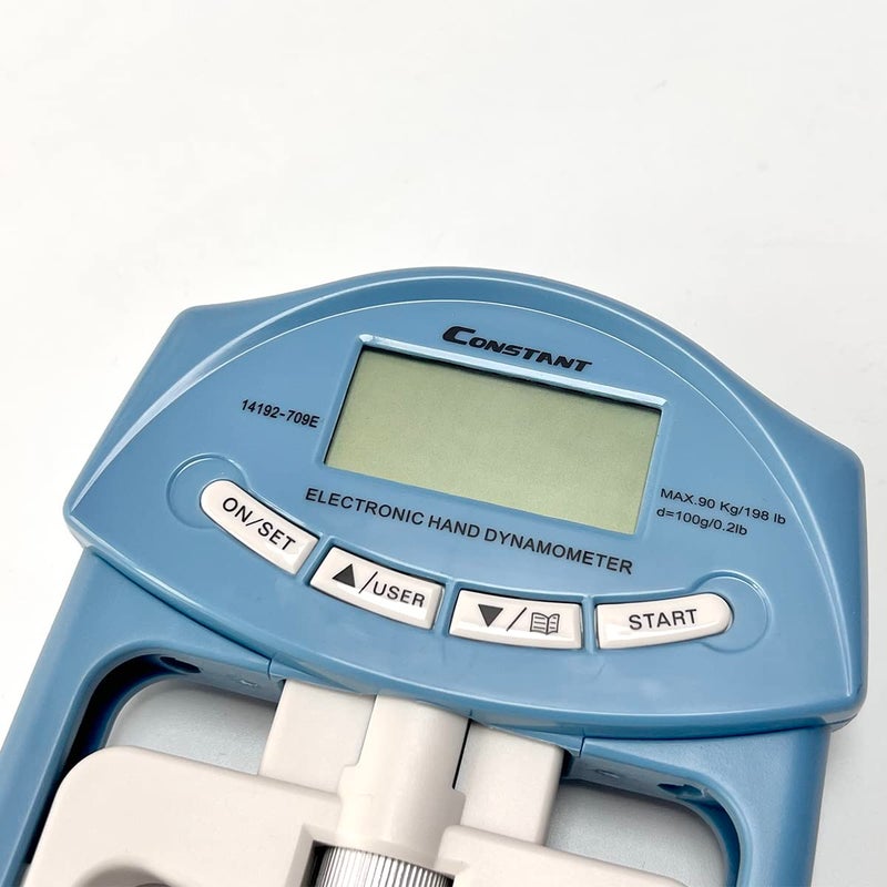 Constant 200 Lbs 90 Kgs Digital Hand Dynamometer Grip Strength Measurement Meter Auto Capturing Hand Grip Power (Blue) - Image 4