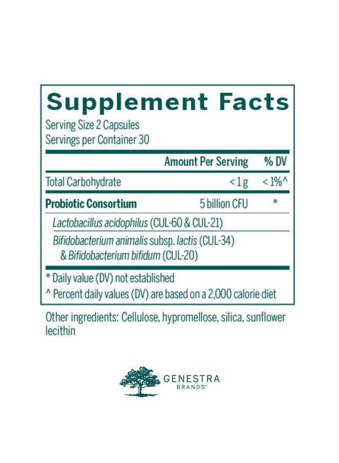 Genestra Brands HMF Capsules | Probiotic Formula to Support Healthy Gut Flora | 60 Capsules - Image 2