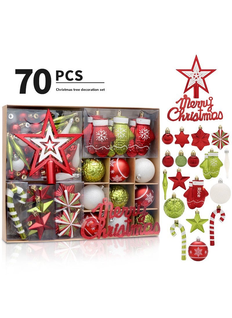 70pcs Christmas Tree Topper Decorative Ornaments Set Red Green White - pzsku/Z6109E48FD5301C35338DZ/45/_/1731524091/2cb93e0e-0e66-48d1-852d-63b5000e7f5a