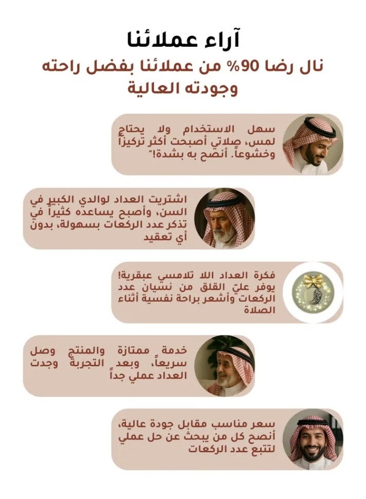 ناكسي فلاي عداد الركعات الذكي/عداد السجود التلقائي للصلاة - بشهادة العلماء - يعمل بالحساس الذكي بدون لمس(عداد الركعات الجديد-لا تنسَ عدد الركعات أبدًا أثناء صلاتك) - Image 3