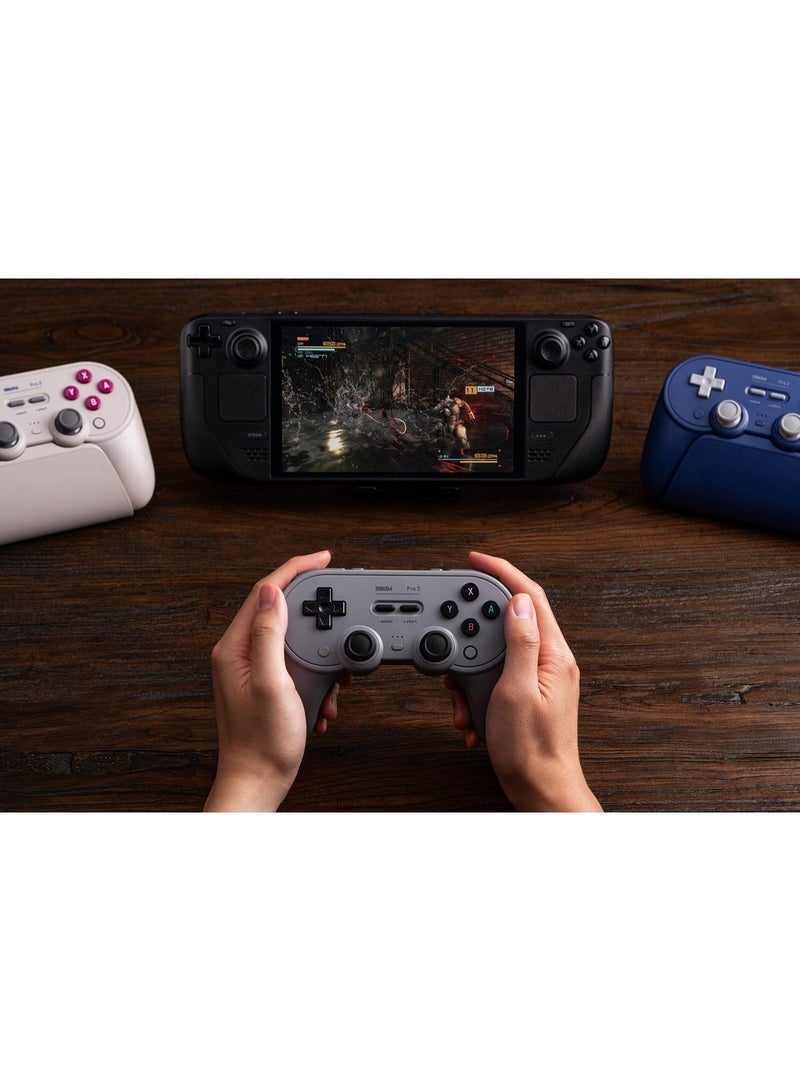 8Bitdo Pro 3 Bluetooth Controller for Switch/Switch 2 – TMR Joysticks, Swappable ABXY Buttons, Pro Back Buttons, Charging Dock, Hall Effect Triggers, for Windows, Apple, SteamOS, Android - G Classic - Image 5