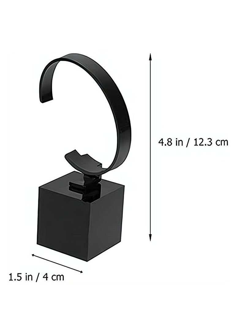 KASTWAVE Watch Display Stand, Bracelet Jewelry Watch Display Rack Holder Acrylic Watch Stand Organizer Holder Watch Accessory for Home or Store Use (Black) - Image 2