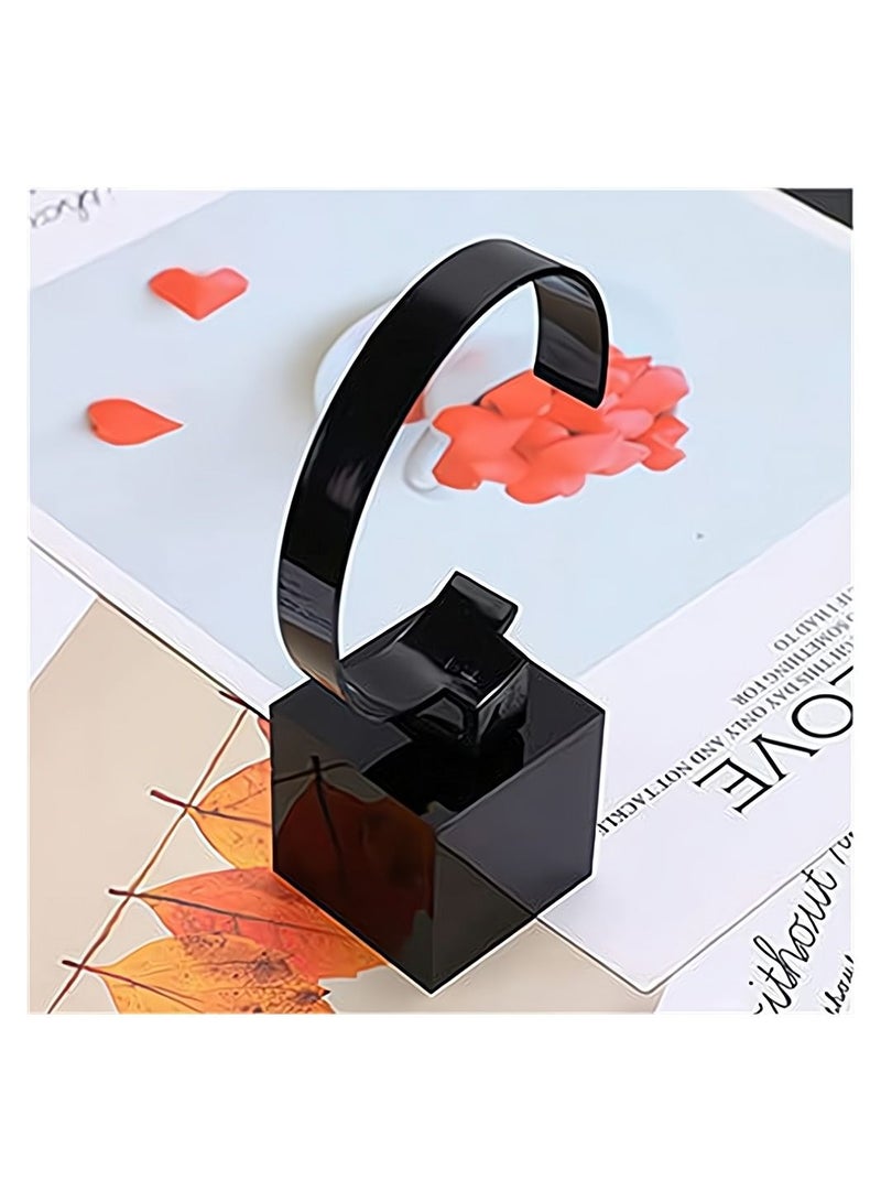 KASTWAVE Watch Display Stand, Bracelet Jewelry Watch Display Rack Holder Acrylic Watch Stand Organizer Holder Watch Accessory for Home or Store Use (Black) - Image 5