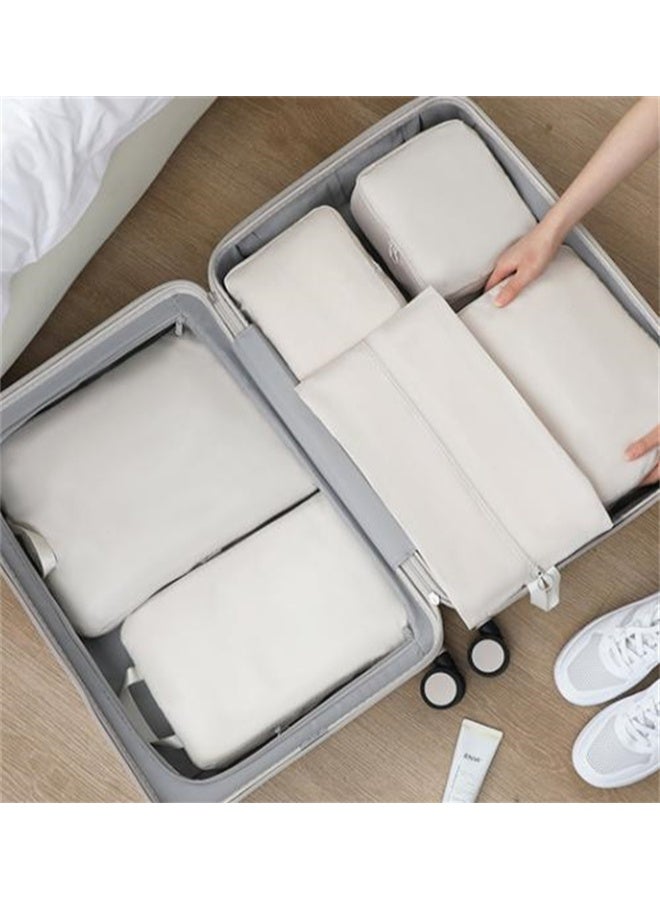 HOMESTAR 6 Pieces Travel Packing Cubes Set for Storage Luggage, Lightweight Organizer Bags with Toiletry, Laundry Pouch, Foldable Storage Bags for Travel, Holiday, Business - Image 2