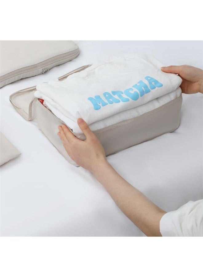 HOMESTAR 6 Pieces Travel Packing Cubes Set for Storage Luggage, Lightweight Organizer Bags with Toiletry, Laundry Pouch, Foldable Storage Bags for Travel, Holiday, Business - Image 4