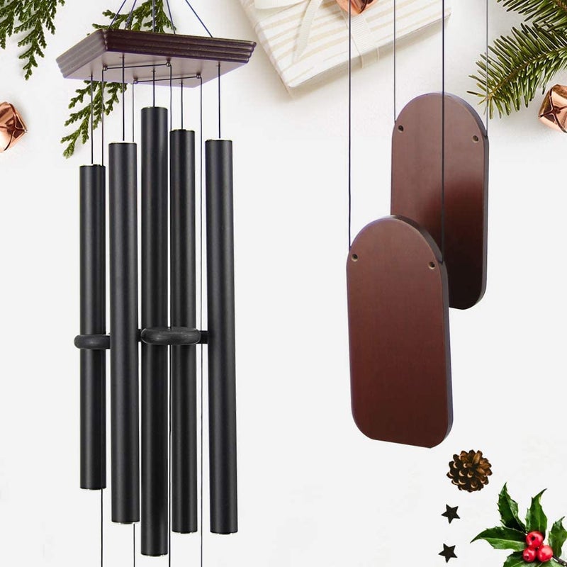 ASTARIN Large Wind Chimes Outdoor 48 Inch Sympathy Wind Chime with 5 Heavy Aluminum Tubes Tuned Soothing Melody Memorial Wind Chimes for Outside Decoration Patio Garden Yard