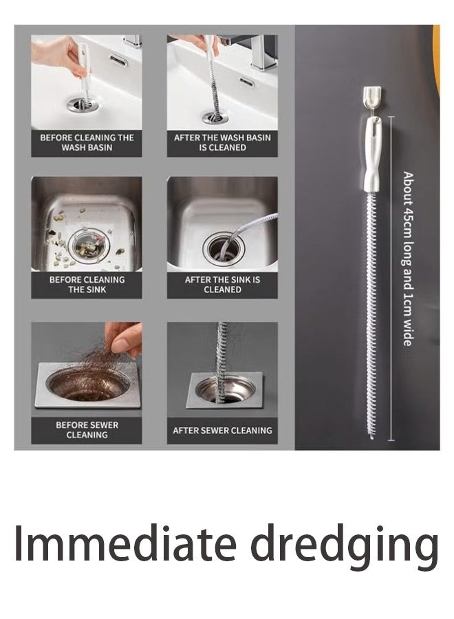 4Pcs Pipe Unclogger ,Kitchen, Sewer Unclogger , Spiral Drainage Anti-blocking and Dredging Strip, Hair Unclogging Strip Cleaner , Sink Drain Unclogging Tools - Image 2