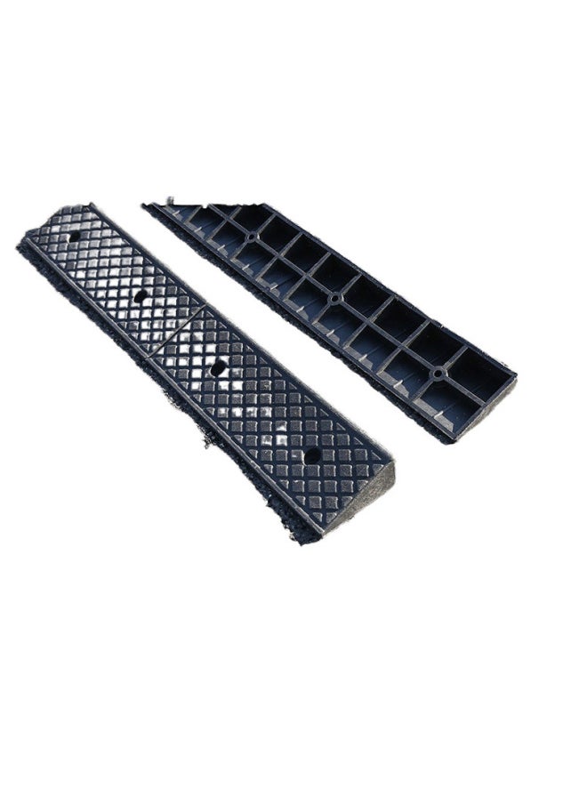 Generic Rubber Step Pad Speed Bump Road Tooth Slope Pad Car Climbing Road Road Along The Slope Road Ramp Plate Door Sill-Size:Rubber And Plastic Slope Mat 50*105*37cm High  - Image 5