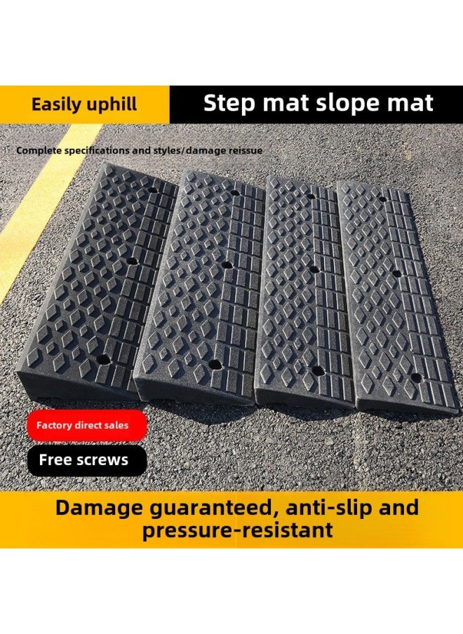 Generic Rubber Step Pad Speed Bump Road Tooth Slope Pad Car Climbing Road Road Along The Slope Road Ramp Plate Door Sill-Size:Rubber And Plastic Slope Mat 50*105*37cm High  - Image 2