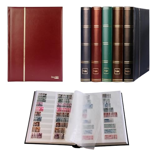 Prophila Collection Prophila Stamp Album (New) 60 White Divided Sides, red Cover - Image 1