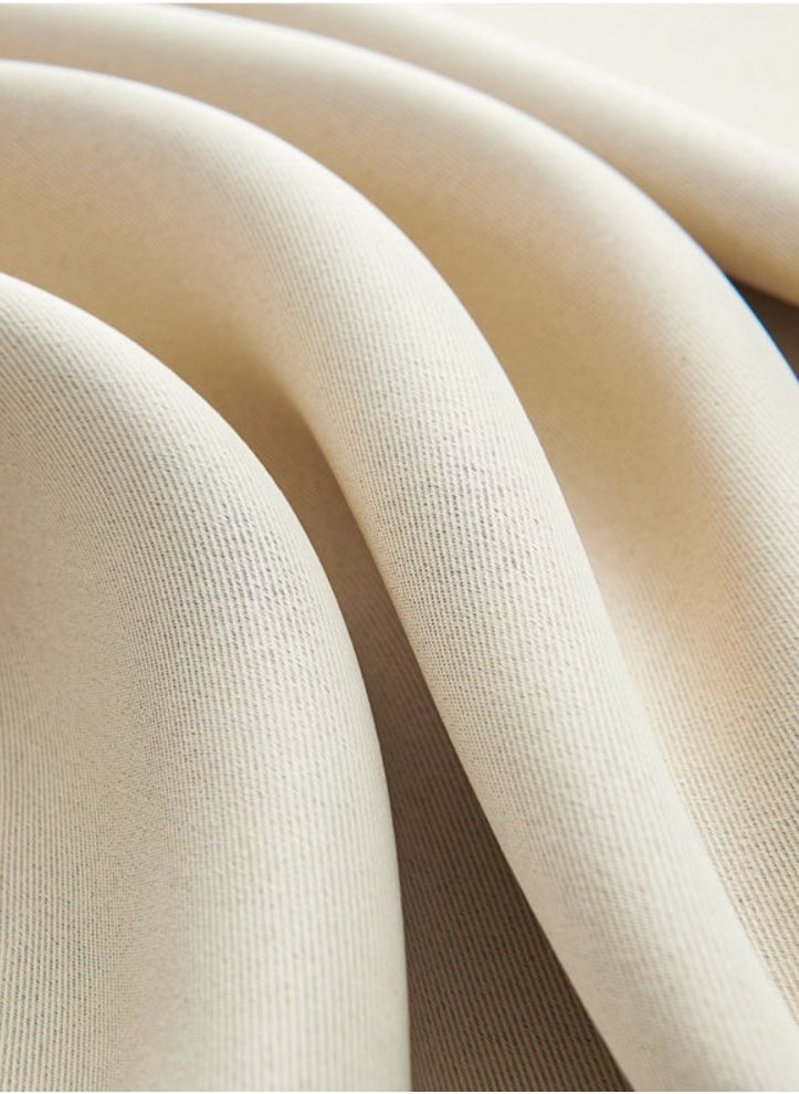 Home Box Living Room Blackout Curtain Dim Heat Insulation Curtain Top Curtain 2 Curtains (Ivory - 140 x 240 cm)  - Image 4