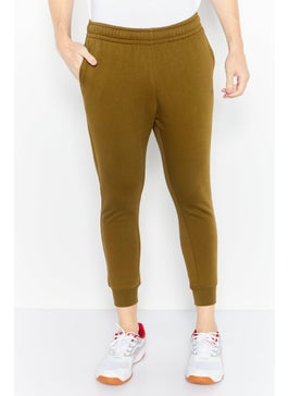 Men Regular Fit Brand Logo Jogger Pant, Olive