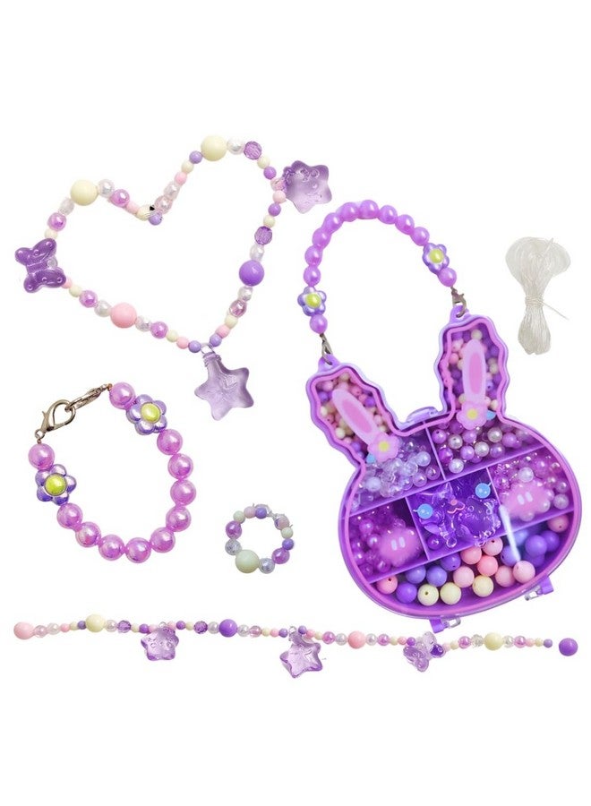 بلس بوينت مجموعة خرز لصنع المجوهرات من PLUSPOINT للأطفال، مجموعة حرفية كاملة لصنع القلائد للفتيات، تحتوي على أكثر من 200 خرزة للقلائد والأساور، ألعاب نشاط مثالية للأطفال وأفضل هدية - Image 1