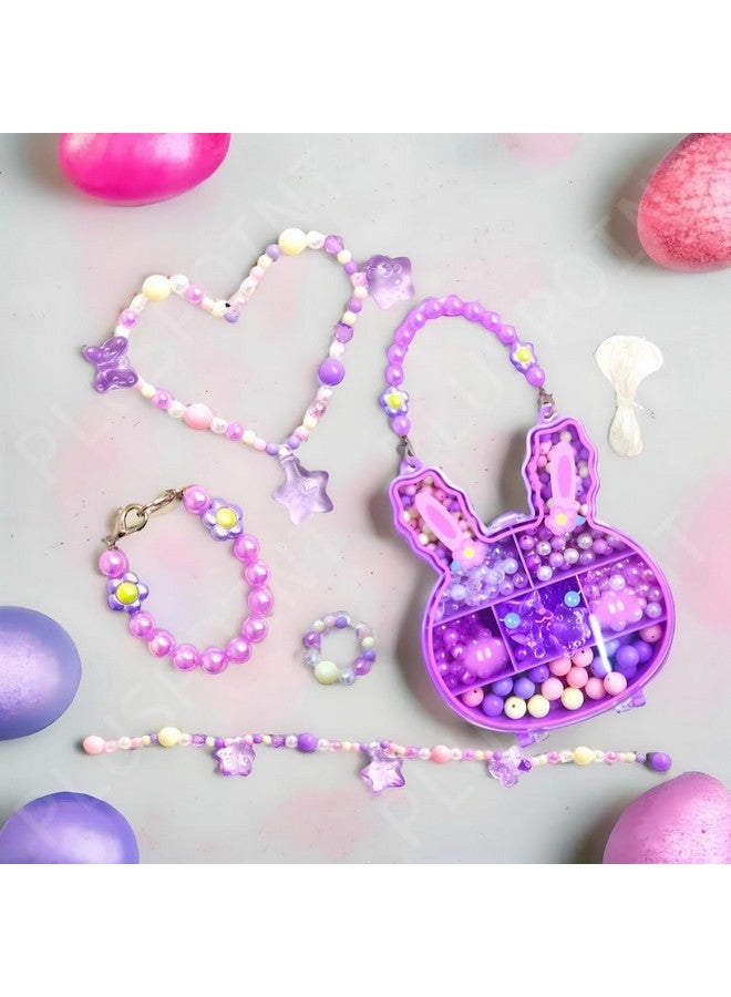 بلس بوينت مجموعة خرز لصنع المجوهرات من PLUSPOINT للأطفال، مجموعة حرفية كاملة لصنع القلائد للفتيات، تحتوي على أكثر من 200 خرزة للقلائد والأساور، ألعاب نشاط مثالية للأطفال وأفضل هدية - Image 5