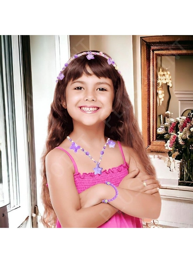 بلس بوينت مجموعة خرز لصنع المجوهرات من PLUSPOINT للأطفال، مجموعة حرفية كاملة لصنع القلائد للفتيات، تحتوي على أكثر من 200 خرزة للقلائد والأساور، ألعاب نشاط مثالية للأطفال وأفضل هدية - Image 4