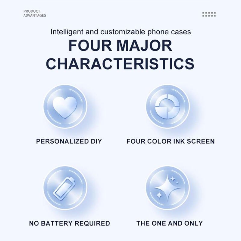 User Defined Inks Screen Phone Sleeve Customizable Protective Covers with Social Media Sharing for Phone 14Plus Smartphone Sleeve - Image 4