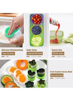 Y&D 30 PCs Bento Box Upgrade Japanese Lunch Kit for Kids/Adult,3 Layer Stackable Leakproof Containers with Accessories  - Image 5