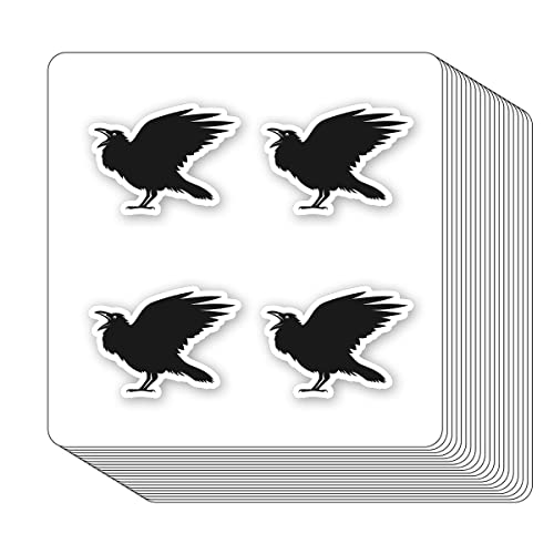 GUVSPTI Raven Blackbird Crow Stickers 1in for Scrapbooking Arts Craft Kids DIY Journals 80Pack - Image 1