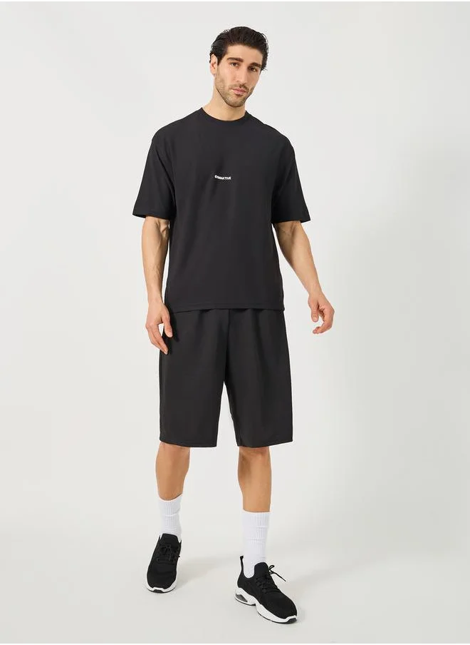 Styli Minimal Athleisure Print Micro Pique T-Shirt