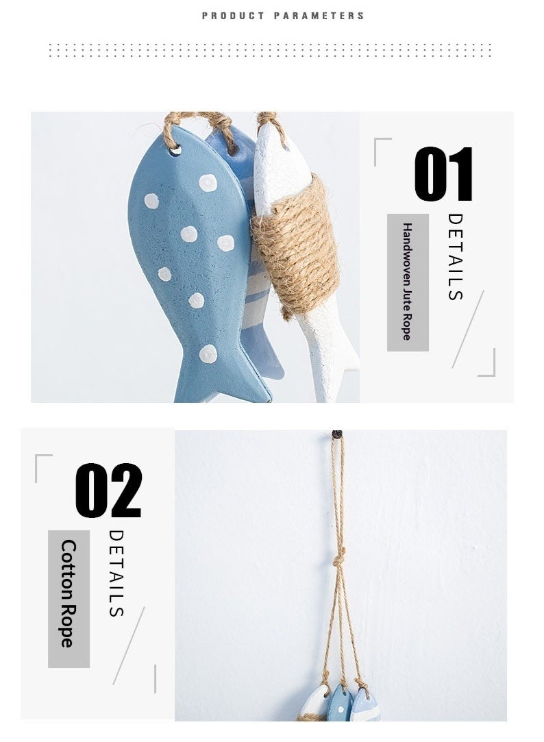 New Wooden Fish Pendant For Wall Decoration, Background Decoration, Ocean-Theme Decoration, Kindergarten Decoration - Image 5