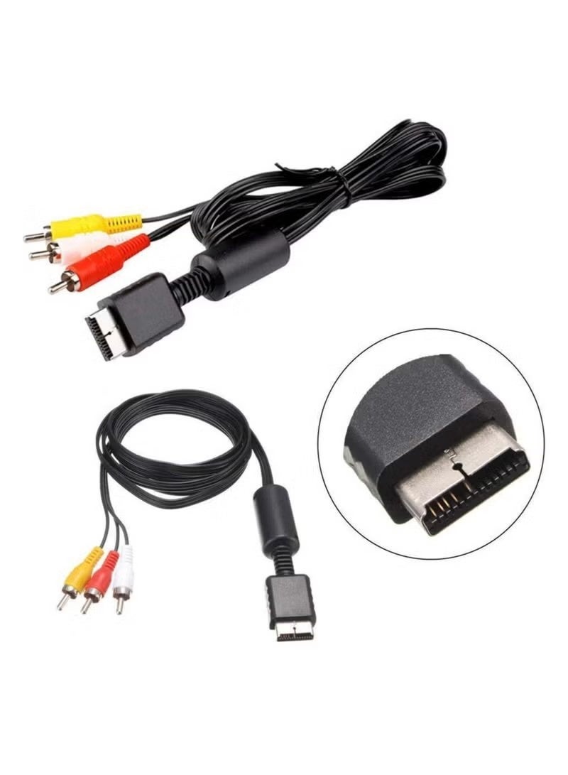 PS2 PS3 AV Audio Video Cable Cord , AV to RCA Cord for PS2/PSX/PS3 Slim - Image 1