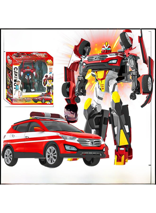 Genuine Kabao Car God Children's Toy Deformed Car Robot Boy's Birthday Gift Reload Guard Can Send On Behalf-Color:Fire Driver KB-02 - Image 5