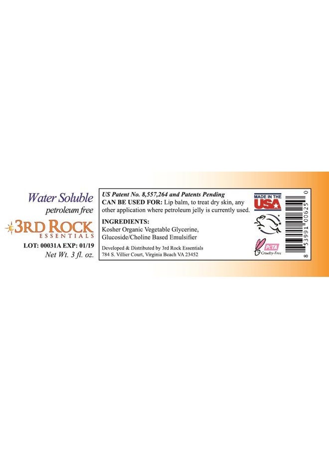 3rd Rock Essentials Nutroleum® Natural Petroleum Jelly Alternative By 3rd Rock Essentials / 3 OZ (1 Pack) / Water Soluble/Oil-Free All Natural Moisturizing Skin Balm - Image 3