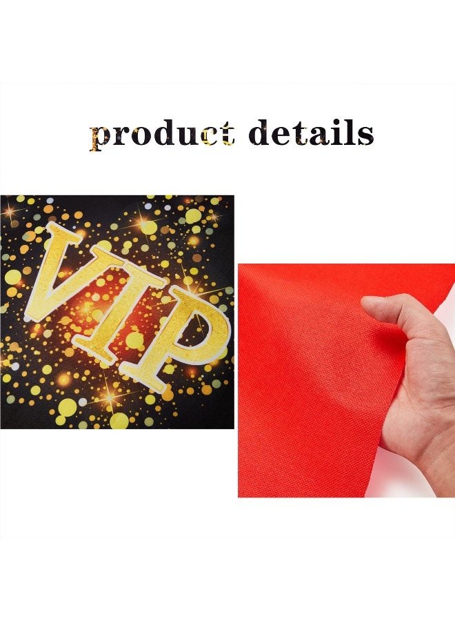 Timtin Red Carpet Runner 2.6 x 15 ft Christmas Not Slip Red Aisle Runner VIP Stage Door Entrance Cover Movie Theme Party Accessory 55 GSM Thickness with Carpet Tape for Film Carnival Wedding Decor - Image 3