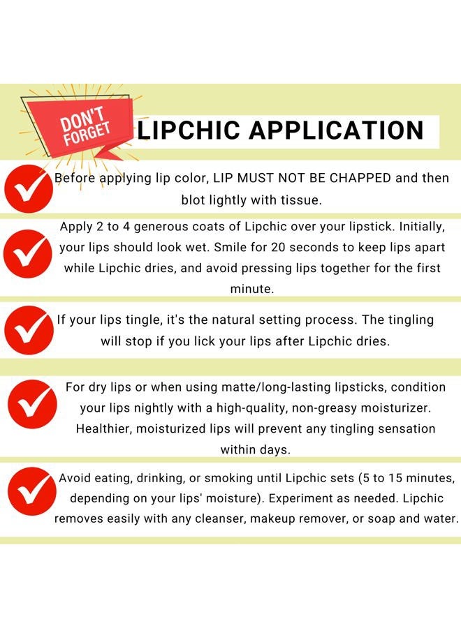 Lip Chic By Ella Ella International Lip Chic – 12-Pack All-Day Lipstick Sealer, Smudge-Proof & Long-Lasting, 0.25 oz Each - Image 3