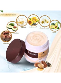 Karseell Collagen Hair Treatment Deep Repair Conditioning Argan Oil Collagen Hair Mask Essence for Dry Damaged Hair All Hair Types  - Image 3