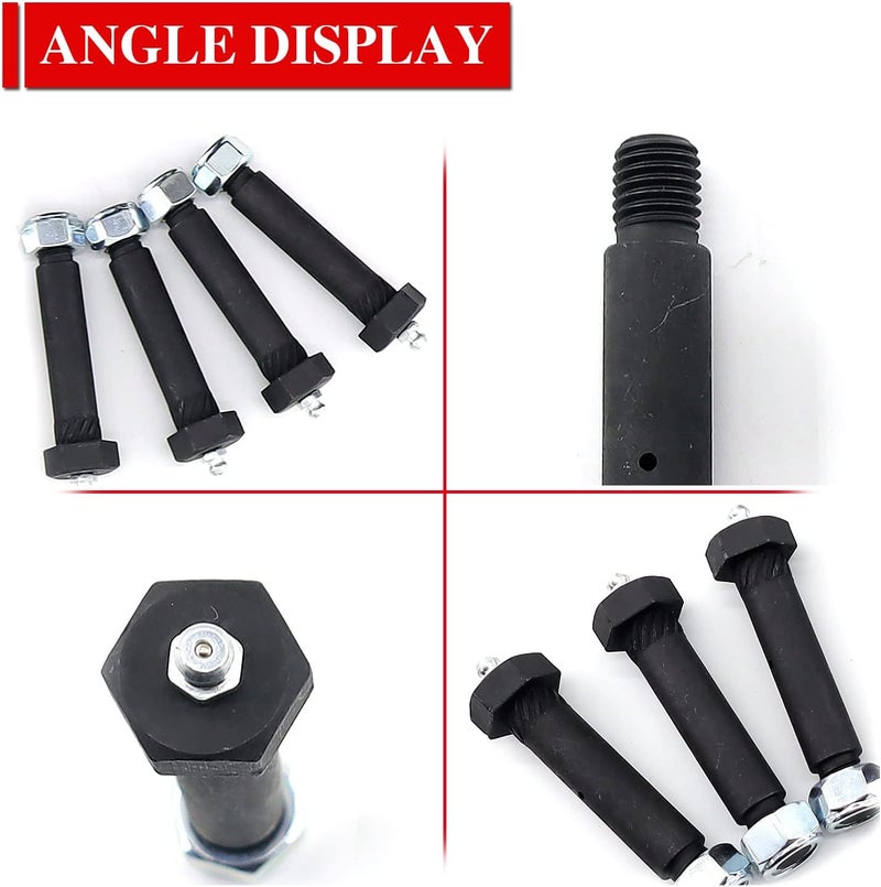RJSPHH Trailer Axle Spring Shackle Greaseable Spring Bolt 9/16 x 3 (14pcs) - Image 2