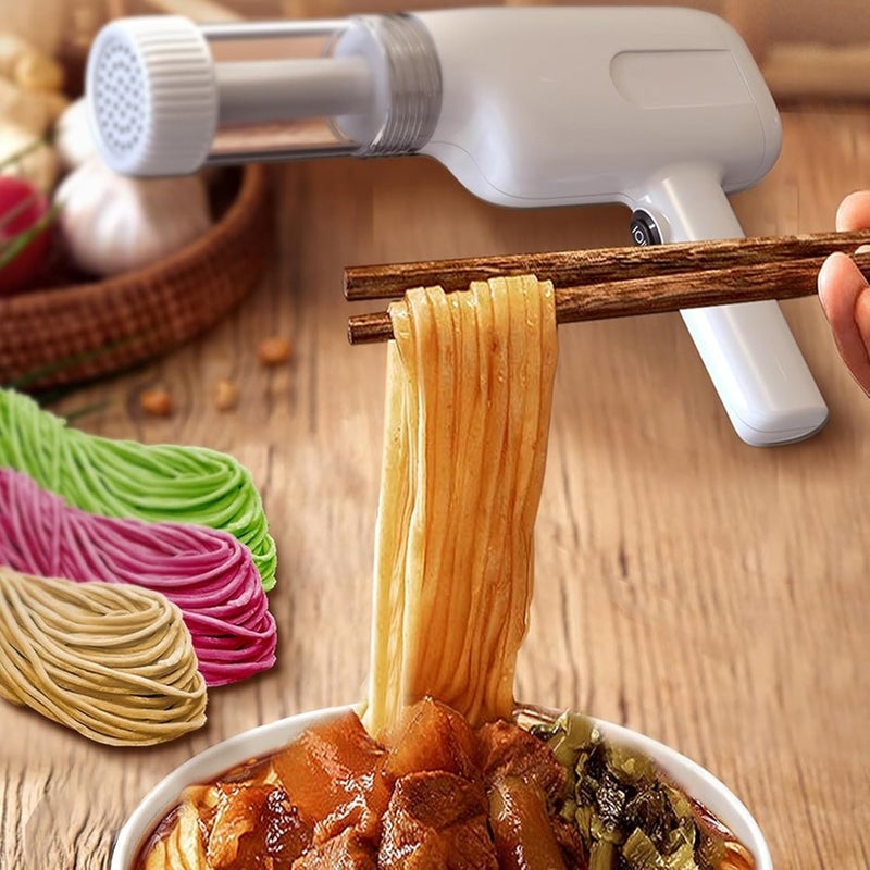 Delavala Pasta Machines Pasta Maker Electric Wireless Pasta Cooker Manual Pasta Press Portable Hand Pasta Machine for Household 6 Types of Pasta Multifunctional Spaghetti Machine - Image 4