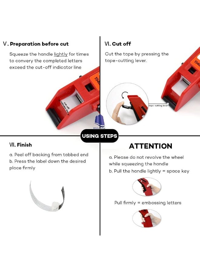 Royal Apex طابعات الملصقات اليدوية ثلاثية الأبعاد لنقش شريط 6 9 مم بديل موتكس E5500 صانع الملصقات 1540 دايمو M1610 - Image 4