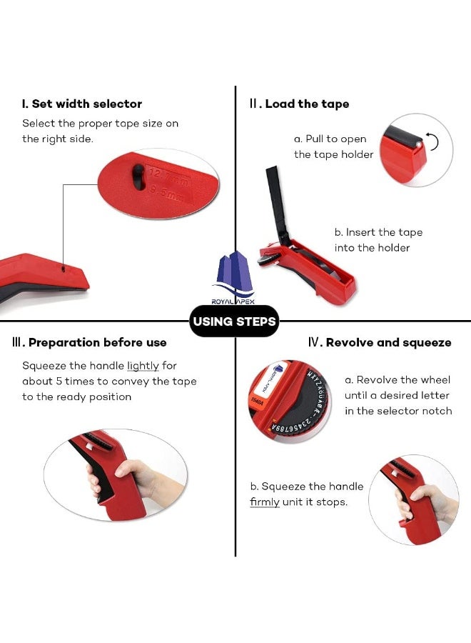 Royal Apex طابعات الملصقات اليدوية ثلاثية الأبعاد لنقش شريط 6 9 مم بديل موتكس E5500 صانع الملصقات 1540 دايمو M1610 - Image 3