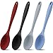 Shappy 4 Pieces Large Silicone Mixing Spoon Heat Resistant Silicone Basting Spoon Utensil Spoon Non Stick Serving Spoon - Image 2