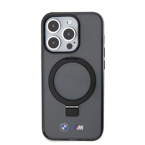 CG MOBILE BMW Phone Case [Official Licensed] Mag-Safe Compatible | Hard Case IML Ring Stand Protective Case Designed for iPhone 15 Pro (6.1-Inch) 2023 - Black - Image 3