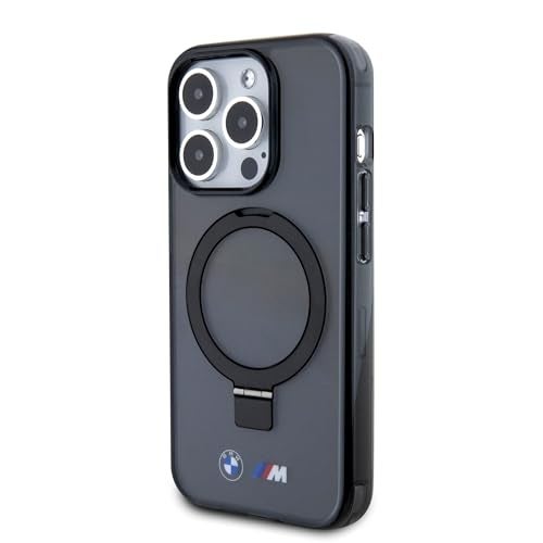 CG MOBILE BMW Phone Case [Official Licensed] Mag-Safe Compatible | Hard Case IML Ring Stand Protective Case Designed for iPhone 15 Pro (6.1-Inch) 2023 - Black - Image 2