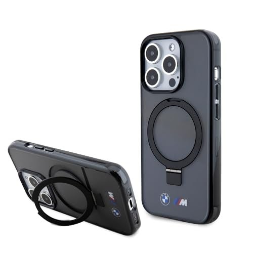 CG MOBILE BMW Phone Case [Official Licensed] Mag-Safe Compatible | Hard Case IML Ring Stand Protective Case Designed for iPhone 15 Pro (6.1-Inch) 2023 - Black - Image 1