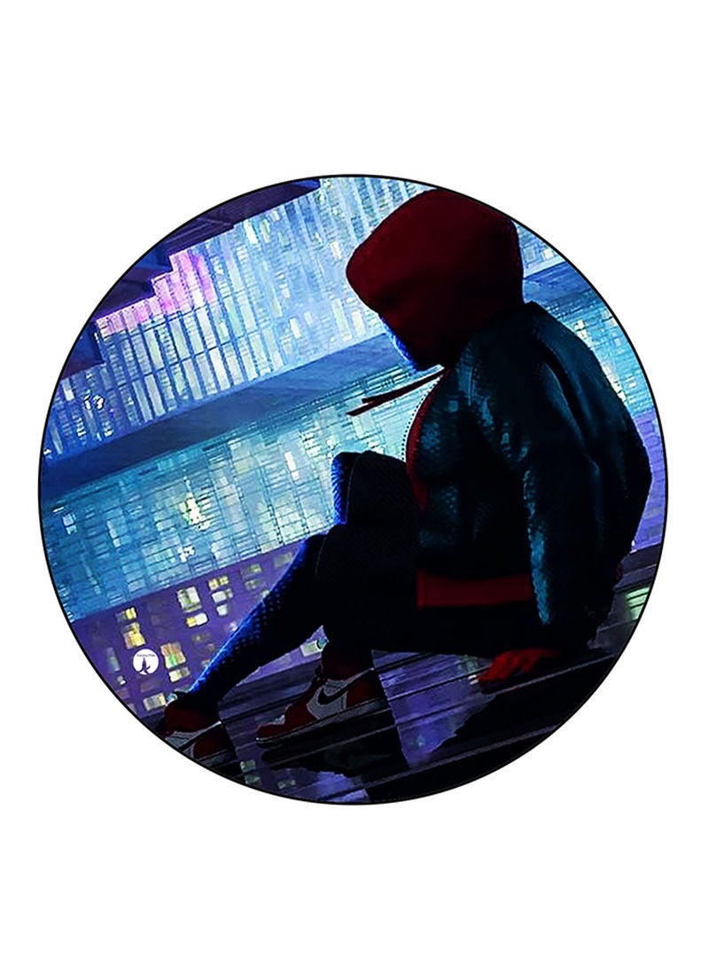 RKN Spiderman Printed Mouse Pad  Round  Multicolour