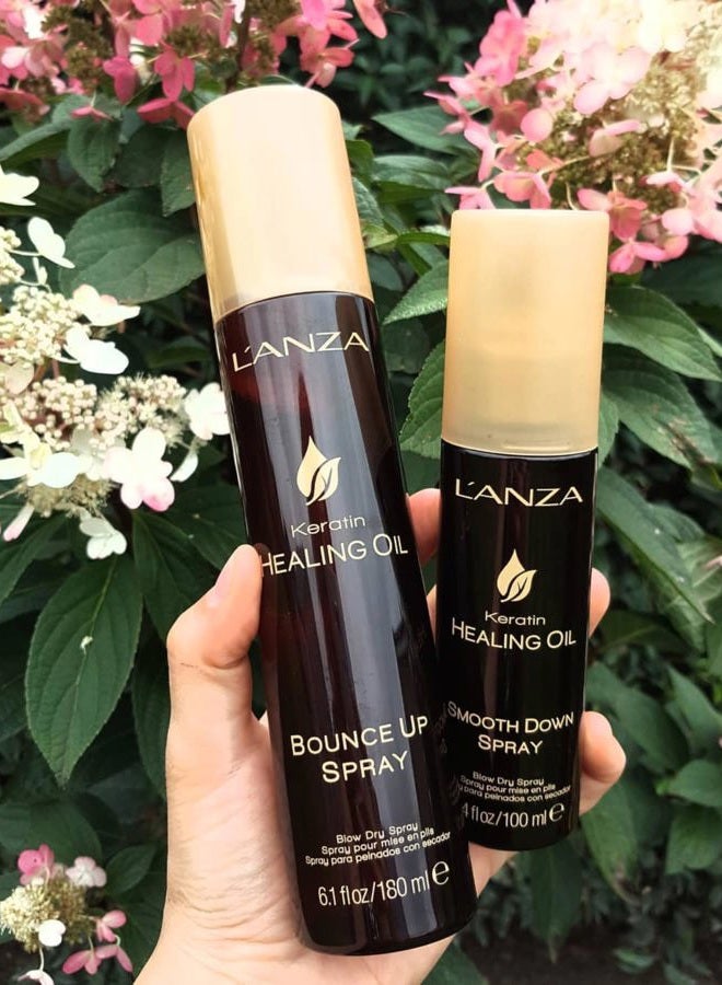 L'anza Keratin Healing Oil Bounce Up Hair Spray, Boosts Volume and Shine, With a Weightless Formula, For an Extra Push of Plump, Body & Bounce (6.1 Fl Oz) - Image 3