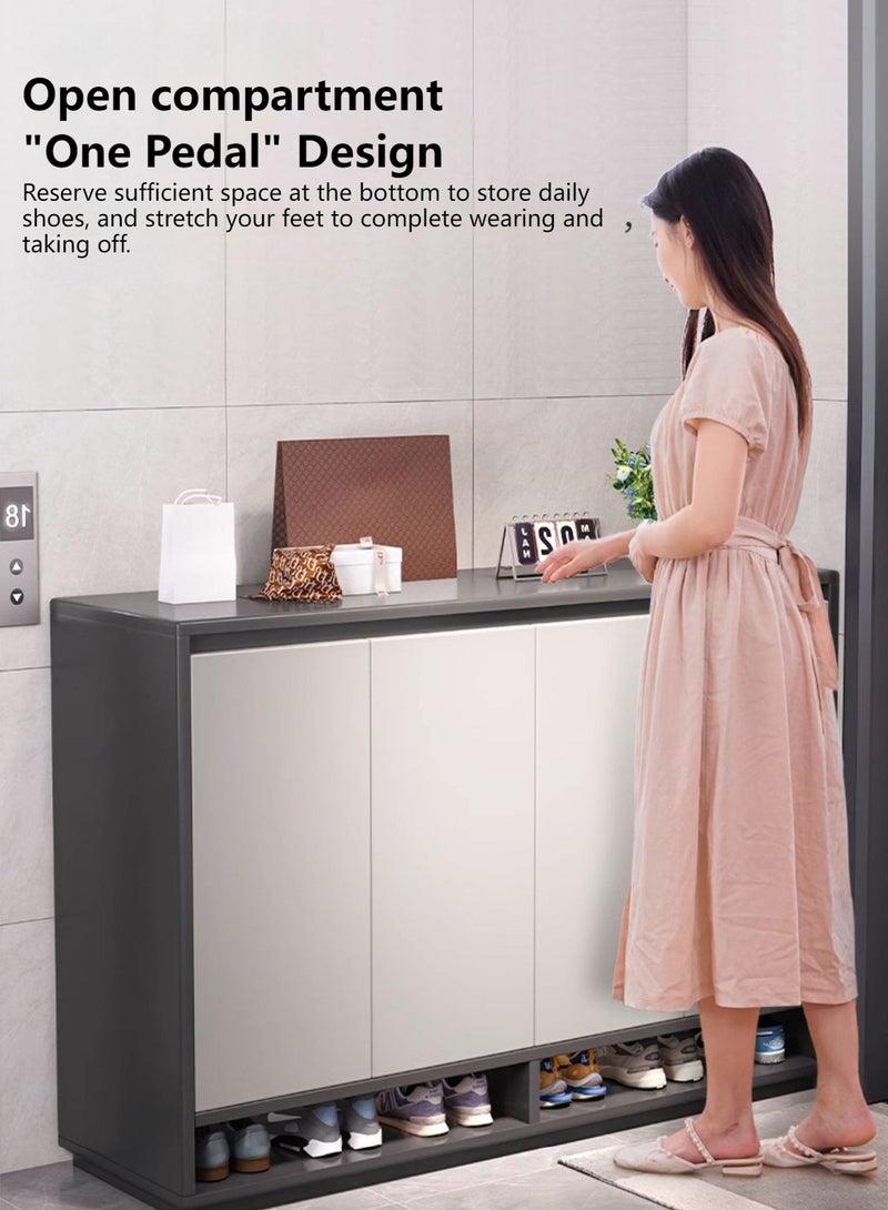 Sharpdo Creative Modern Nordic Household Furniture Large Capacity Shoe Cabinet Storage Cabinet Removable Shelves 120*32*100CM - Image 3