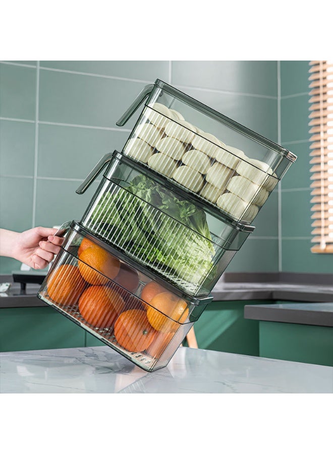 هومستر طقم أوعية تخزين طعام محكمة الإغلاق - صناديق تنظيم ثلاجة خالية من مادة BPA، مانعة للتسرب وقابلة للتراص للفواكه والخضروات وتحضير الوجبات، آمنة للميكروويف والمجمد - Image 3