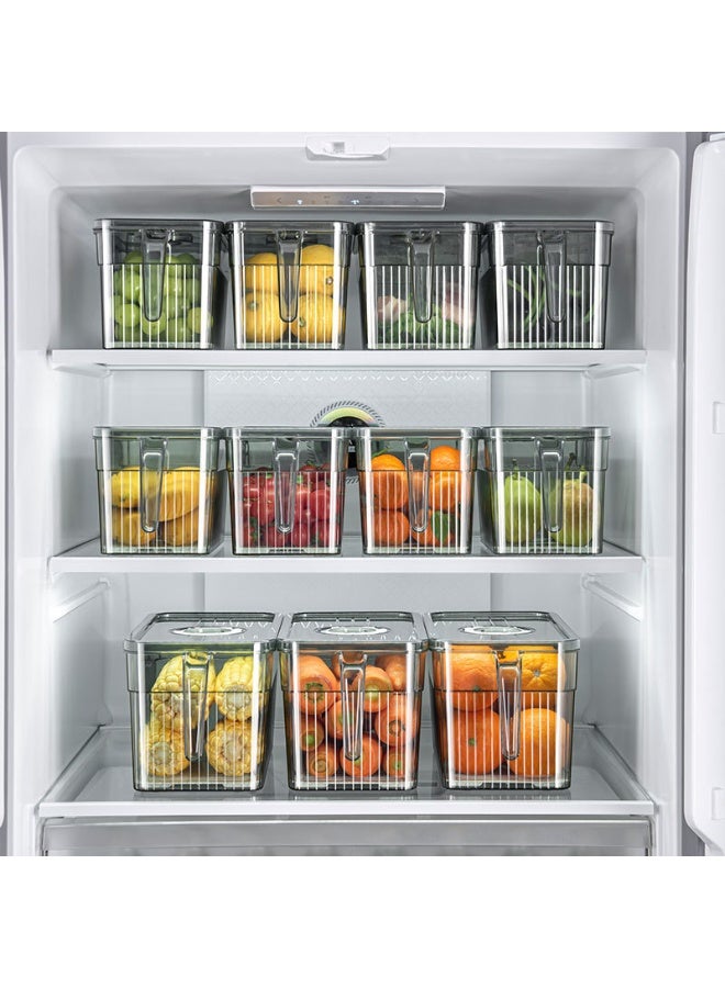 هومستر طقم أوعية تخزين طعام محكمة الإغلاق - صناديق تنظيم ثلاجة خالية من مادة BPA، مانعة للتسرب وقابلة للتراص للفواكه والخضروات وتحضير الوجبات، آمنة للميكروويف والمجمد - Image 4