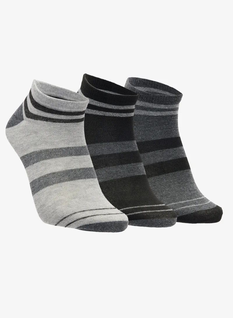 سفنتي فايف بيسيكس Pack Of 3 Ankle Socks
